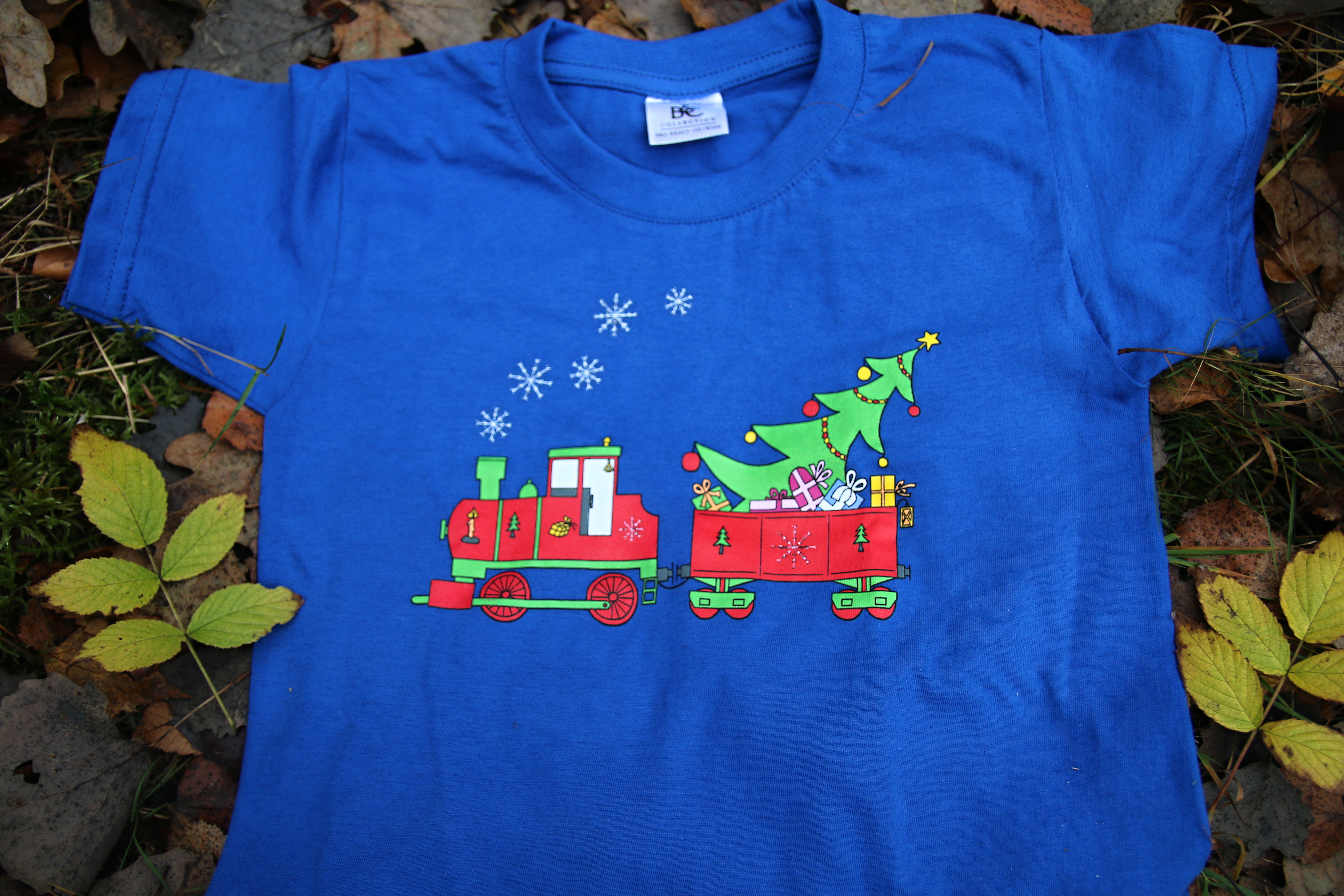 Dětské tričko vánoční vlak